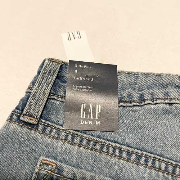 Gap Kids Denim Patch Girlfriend Jeans Size 8 - Picture 11 of 15
